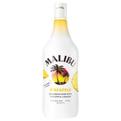 Malibu Caribbean Rum with Pineapple Flavored Liqueur 1.75L, 42 Proof