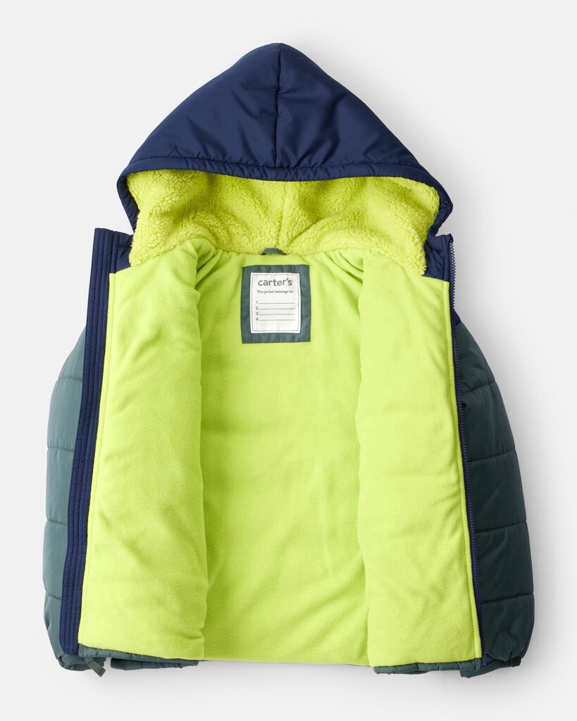 slide 2 of 5, Carter's Carters Boys 2-Piece Dinosaur Hooded Snowsuit Jacket & Bib Set - Green/Blue Grey 8, 2 pc