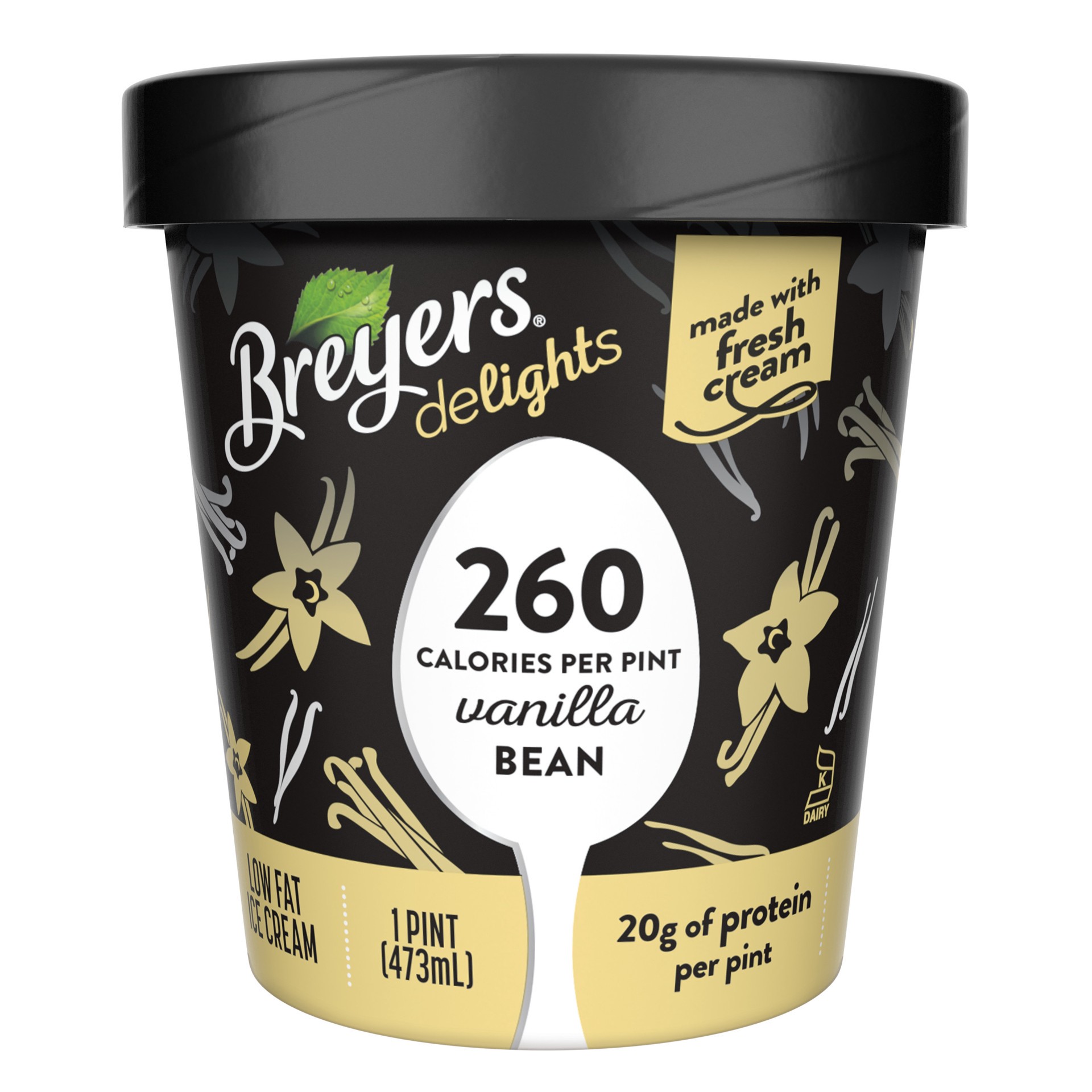 slide 1 of 4, Breyer's Breyers Delights Low Fat Ice Cream Vanilla Bean, 16 oz, 16 oz