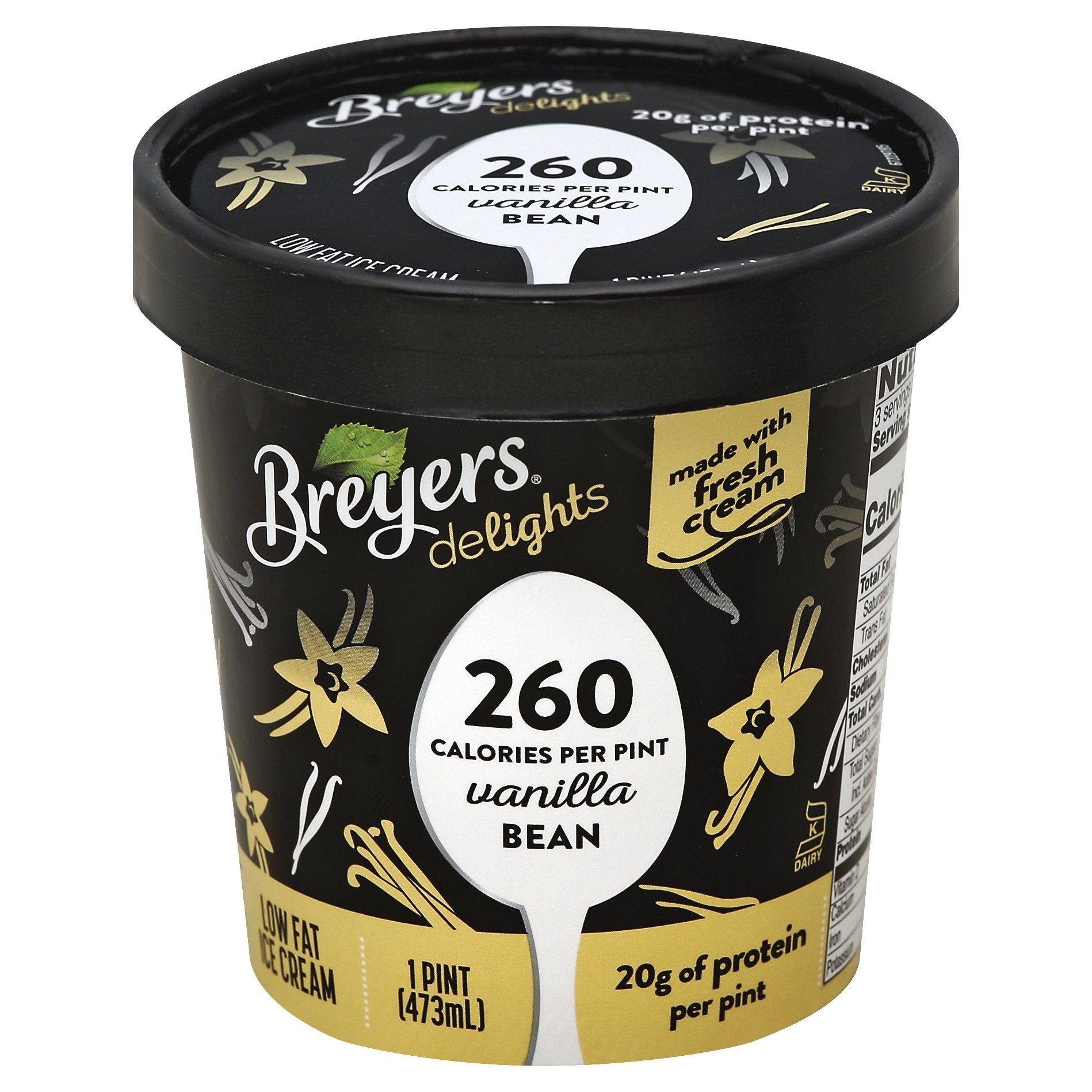 slide 1 of 2, Breyers Delights Vanilla Bean Ice Cream, 1 pint