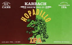 Karbach Brewing Co.. Hopadillo IPA Craft Beer, 6 Pack 12 fl oz Cans