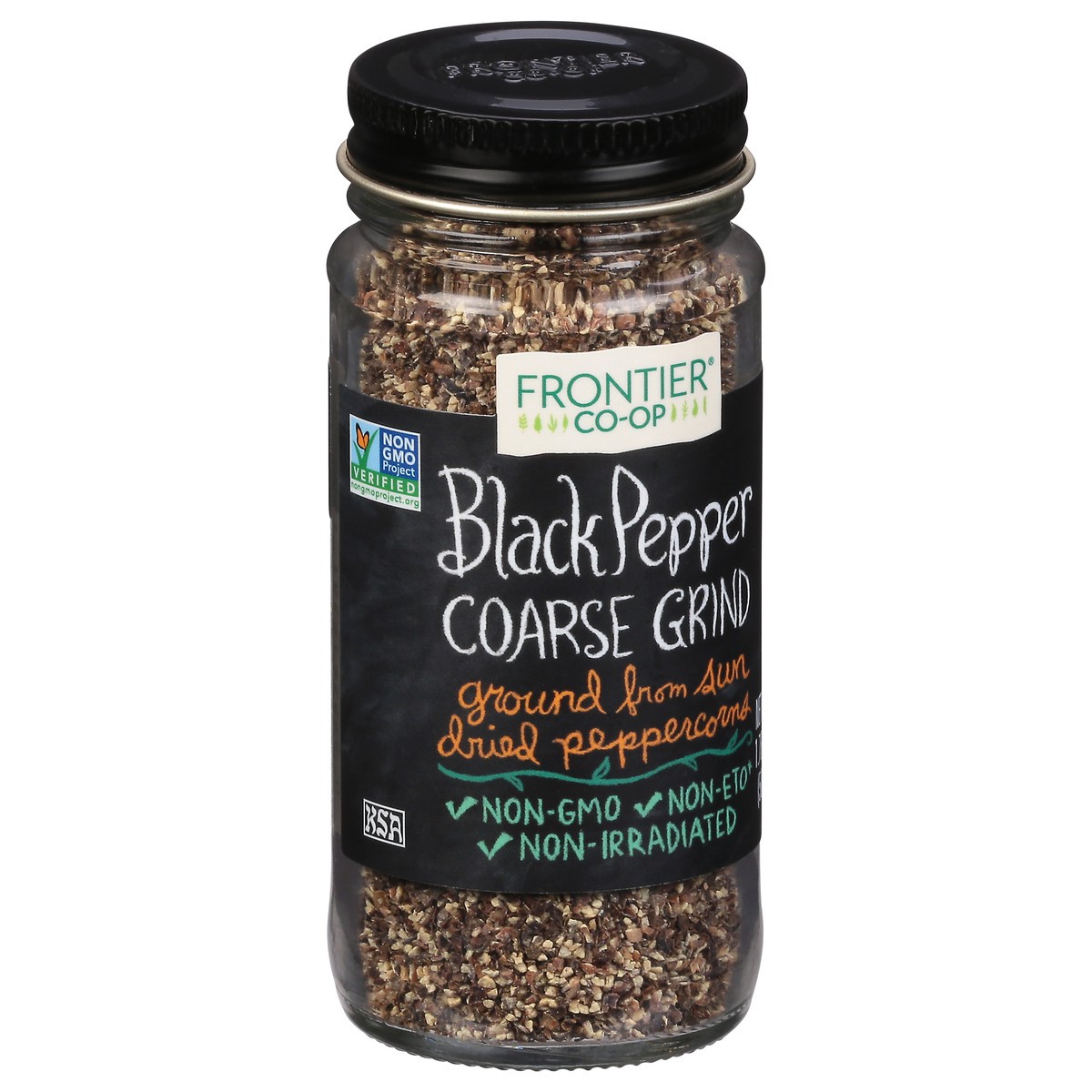 slide 2 of 9, Frontier Herb Frontier Co-op Coarse Ground Black Pepper, 1.76 oz