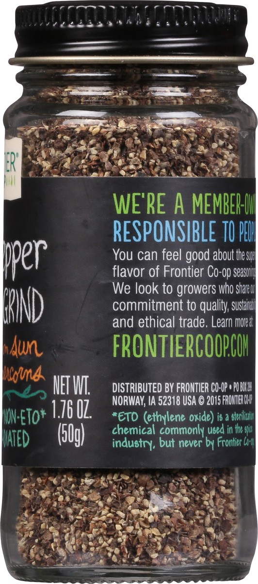 slide 8 of 9, Frontier Herb Frontier Co-op Coarse Ground Black Pepper, 1.76 oz