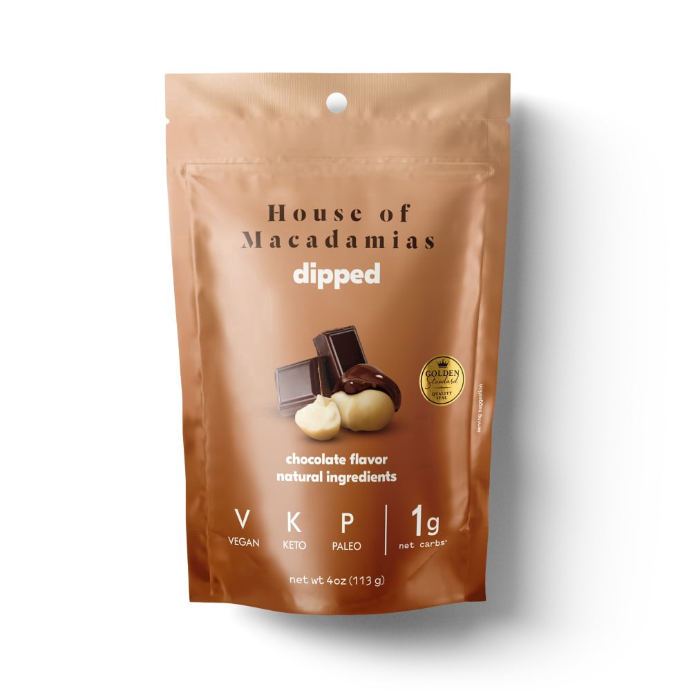 slide 1 of 1, House of Macadamia Chocolate Dipped Nuts, 4 oz