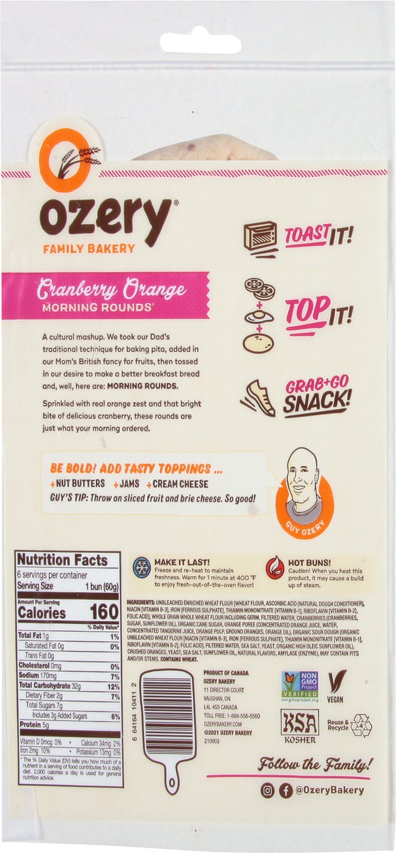 slide 2 of 9, Ozery Bakery Cranberry Orange Morning Rounds, 12.7 oz