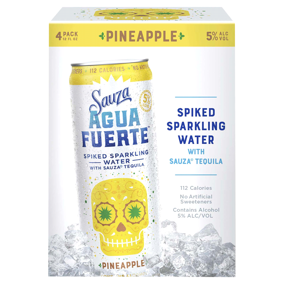 slide 1 of 1, Sauza Agua Fuerte Pineapple Spiked Sparkling Water, 355 ml