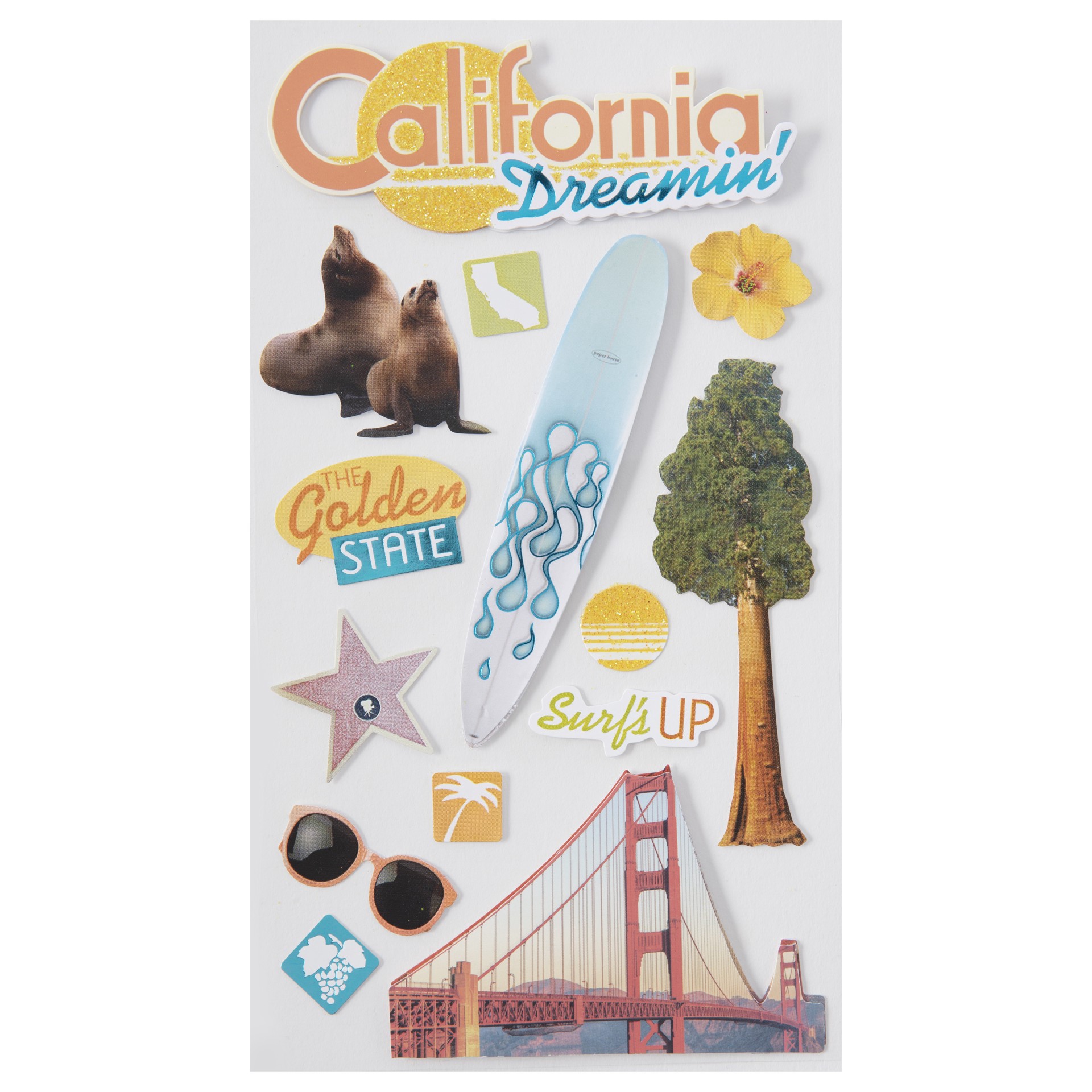 slide 3 of 5, California Stickers By Recollections, 4 in x 8.5 in