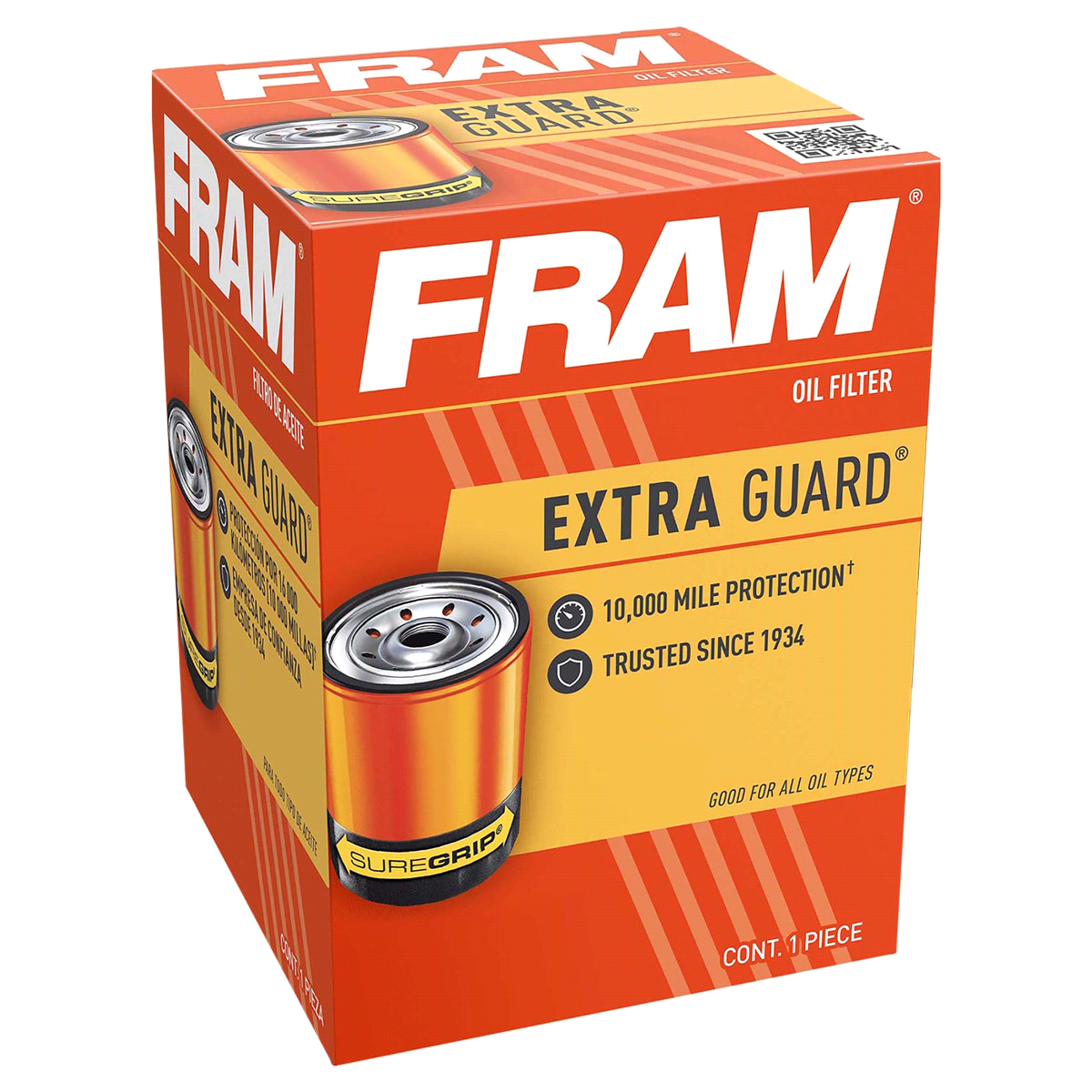 slide 1 of 6, Fram Extra Guard Oil Filter Ph3614, 1 ct