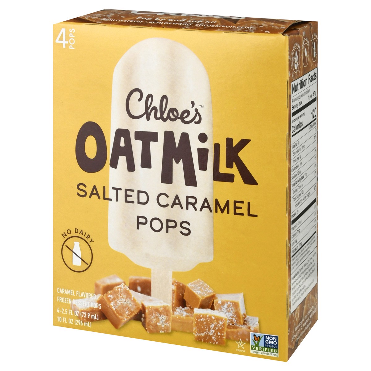 slide 8 of 10, Chloe's Oat Milk Salted Caramel Pops, 10 oz