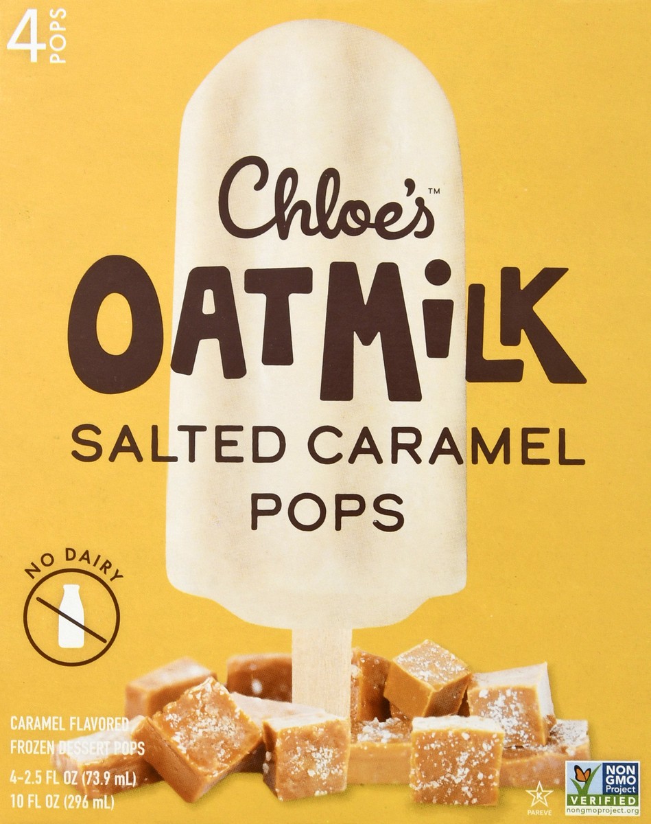 slide 5 of 10, Chloe's Oat Milk Salted Caramel Pops, 10 oz