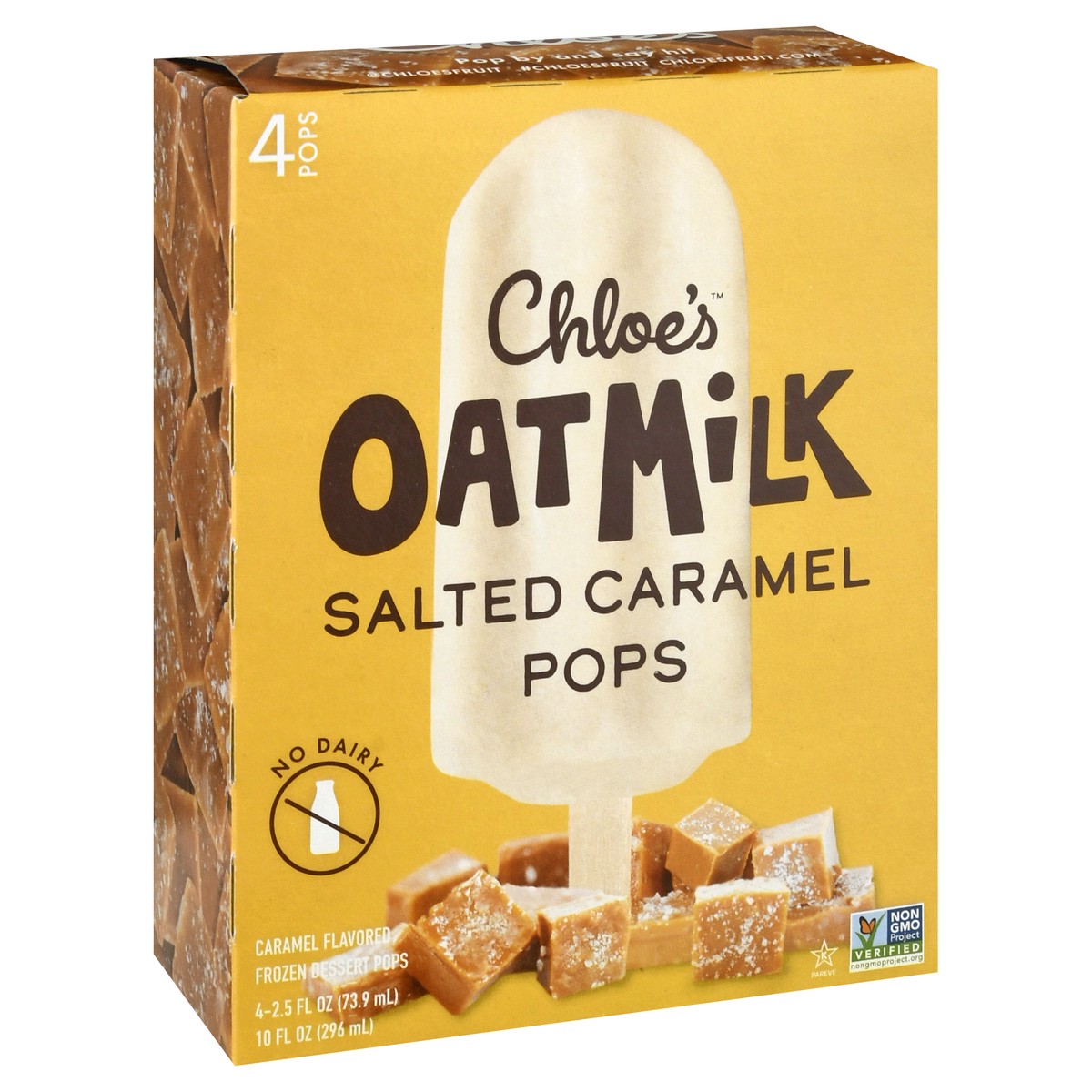 slide 2 of 10, Chloe's Oat Milk Salted Caramel Pops, 10 oz