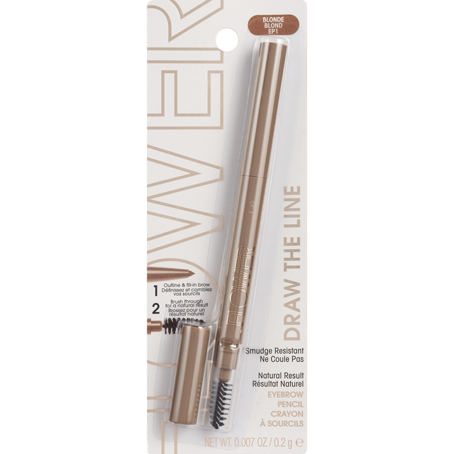 slide 1 of 1, Flower Draw The Line Ep1 Blonde Eyebrow Pencil, 0.007 oz