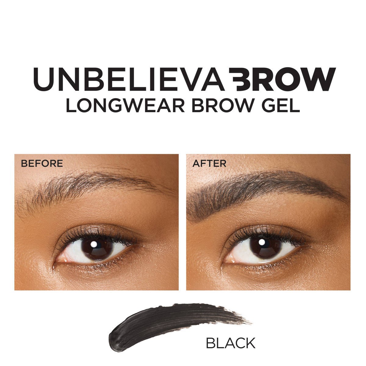 slide 14 of 57, L'Oréal L'Oreal Paris Unbelieva Brow Longwear Waterproof Brow Gel - 580 Black - 0.15 fl oz, 0.15 fl oz