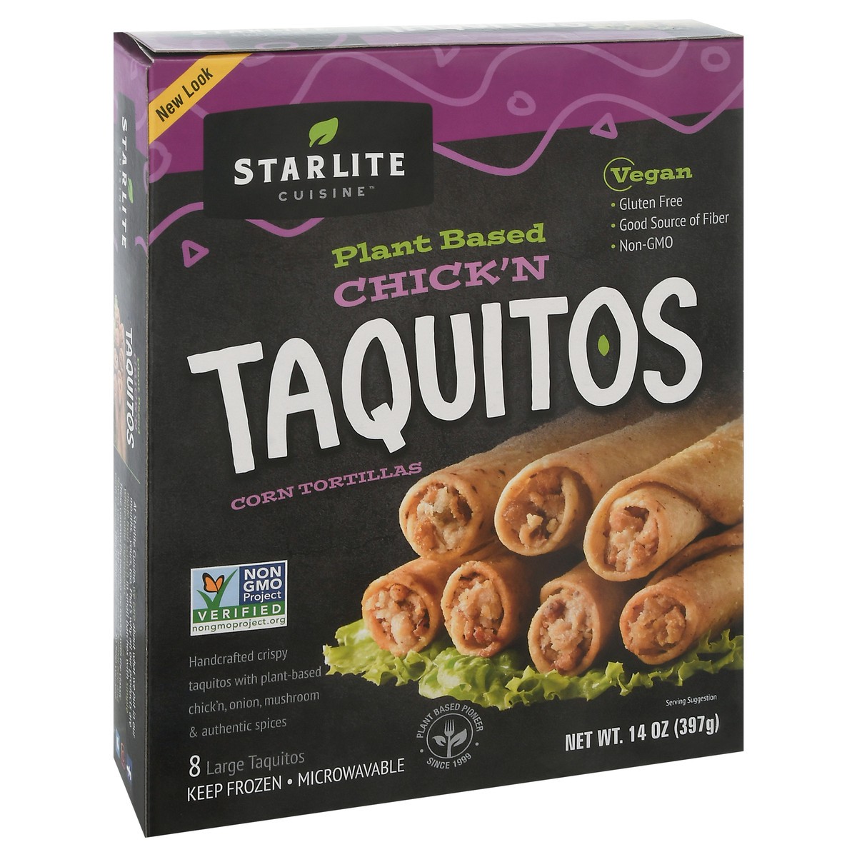 slide 7 of 9, Starlite Cuisine Chick'n Taquitos 8 ea Box, 8 ct