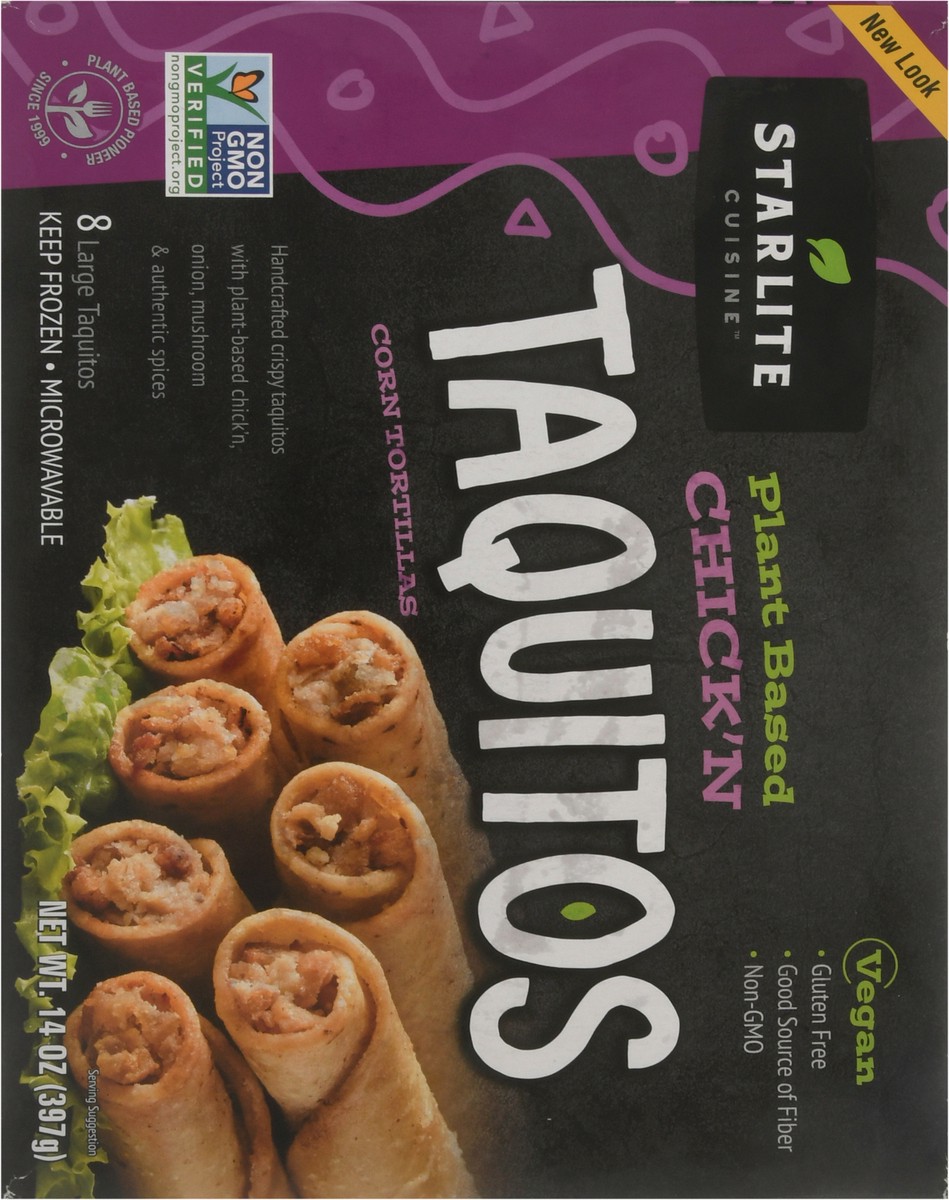 slide 8 of 9, Starlite Cuisine Chick'n Taquitos 8 ea Box, 8 ct