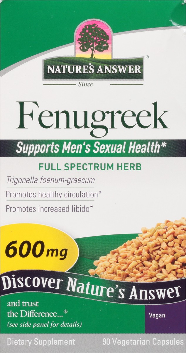 slide 4 of 14, Nature's Answer Natures Answers Fengreek Seed, 90 ct