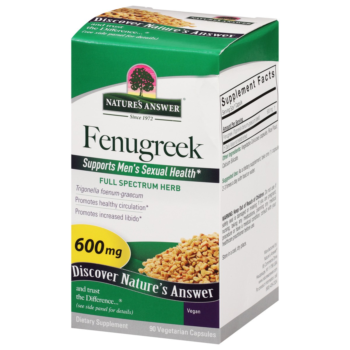 slide 2 of 14, Nature's Answer Natures Answers Fengreek Seed, 90 ct