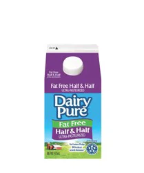 Dairy Pure Fat Free Half and Half - 1 pint