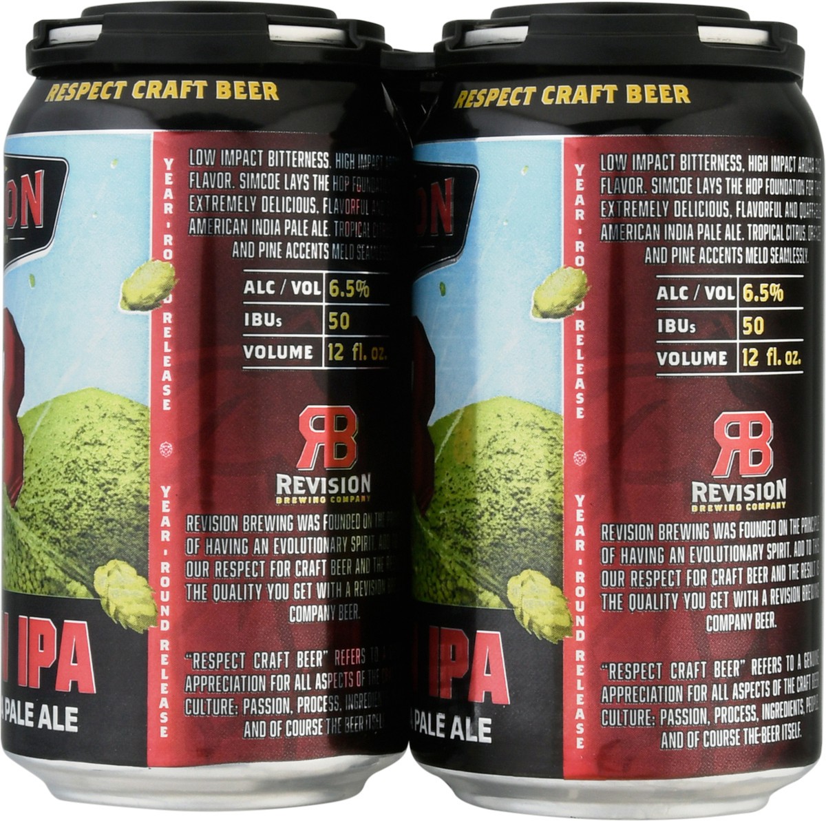 slide 3 of 12, Revision Revision IPA Re-Imagined India Pale Ale 6-12 fl oz Cans, 6 ct