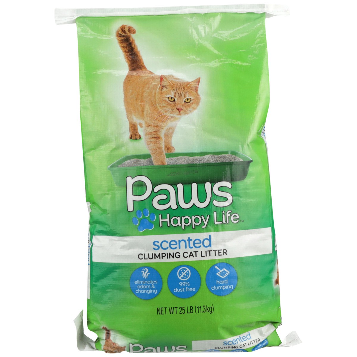 slide 8 of 11, Paws Happy Life Fragrance Free Clumping Cat Litter, 25 lb