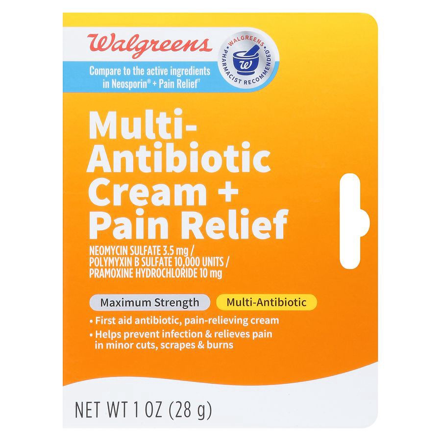 slide 1 of 5, Walgreens Maximum Strength Multi-Antibiotic Pain Relief Cream, 1 oz