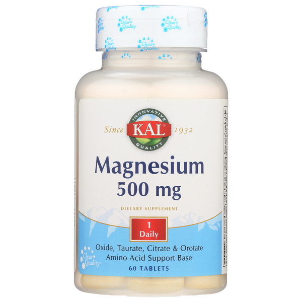 slide 1 of 1, KAL Magnesium One Daily Tablets, 60 ct; 500 mg