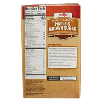 slide 12 of 29, Meijer Maple & Brown Sugar Instant Oatmeal, 10 ct