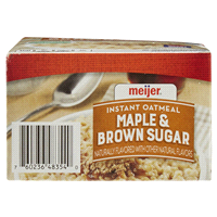 slide 7 of 29, Meijer Maple & Brown Sugar Instant Oatmeal, 10 ct