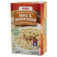 slide 8 of 29, Meijer Maple & Brown Sugar Instant Oatmeal, 10 ct