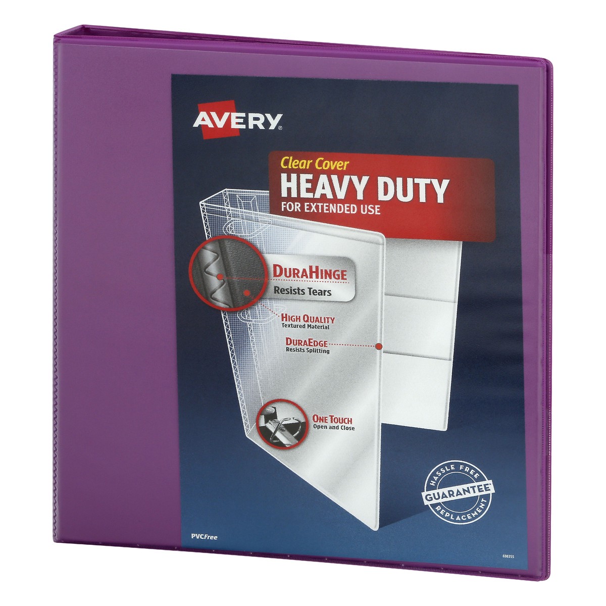 slide 3 of 9, Avery Heavy Duty Clear Cover 1 Inches Binder 1 ea, 1 ct