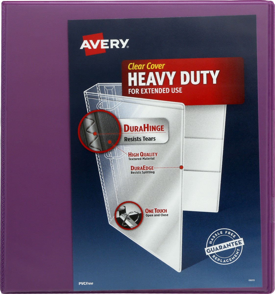 slide 6 of 9, Avery Heavy Duty Clear Cover 1 Inches Binder 1 ea, 1 ct