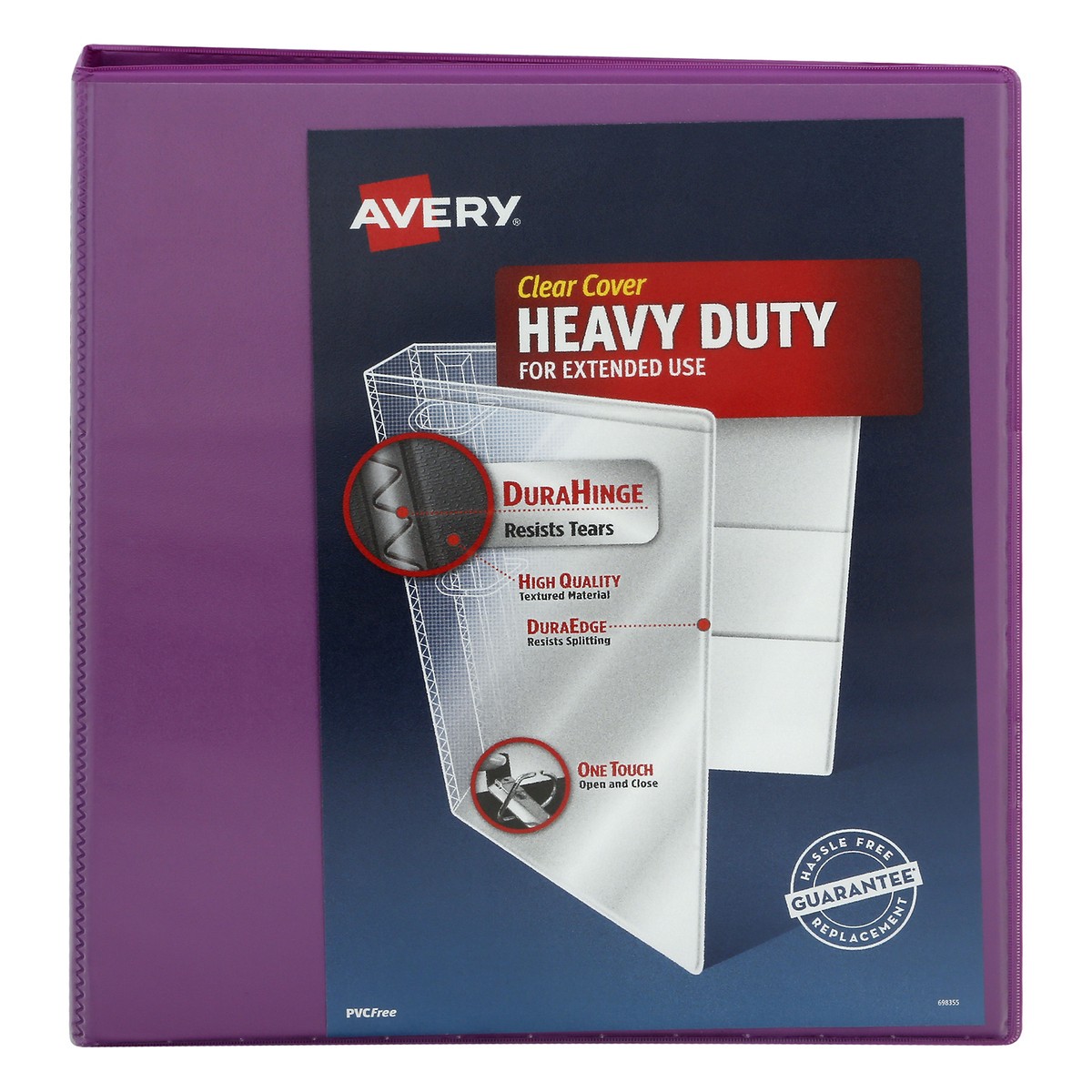 slide 1 of 9, Avery Heavy Duty Clear Cover 1 Inches Binder 1 ea, 1 ct