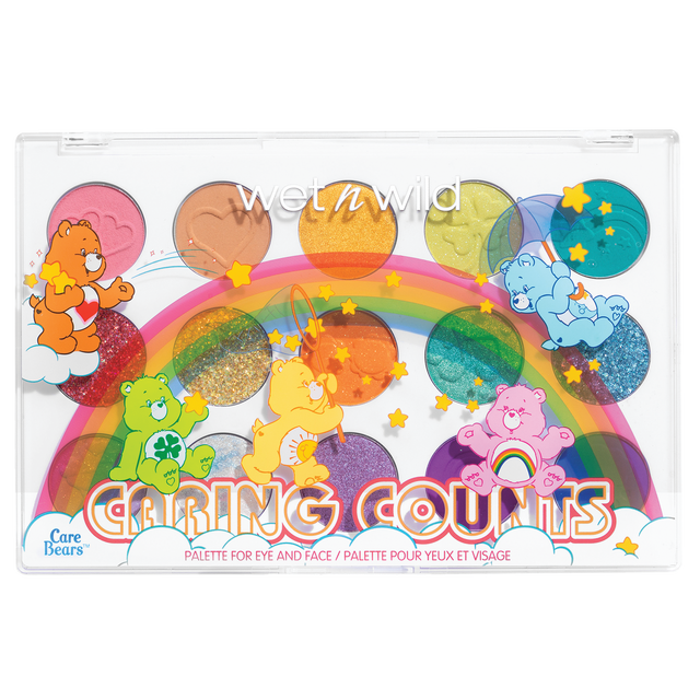 slide 1 of 1, wet n wild Care Bears Eye Shadow Palette Caring Counts, 1 ct