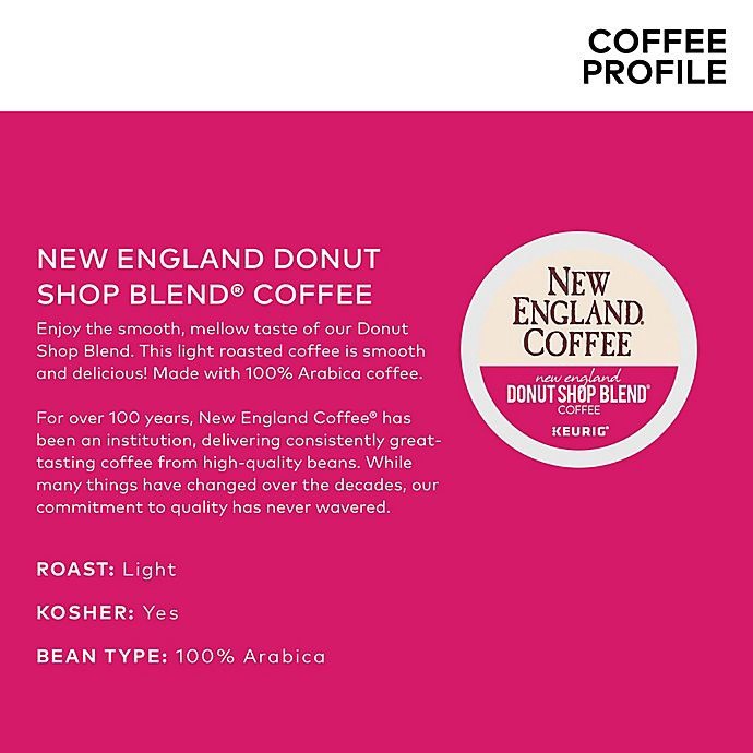 slide 4 of 8, New England Coffee Donut Shop Blend Coffee Keurig K-Cup Pods, 24 ct