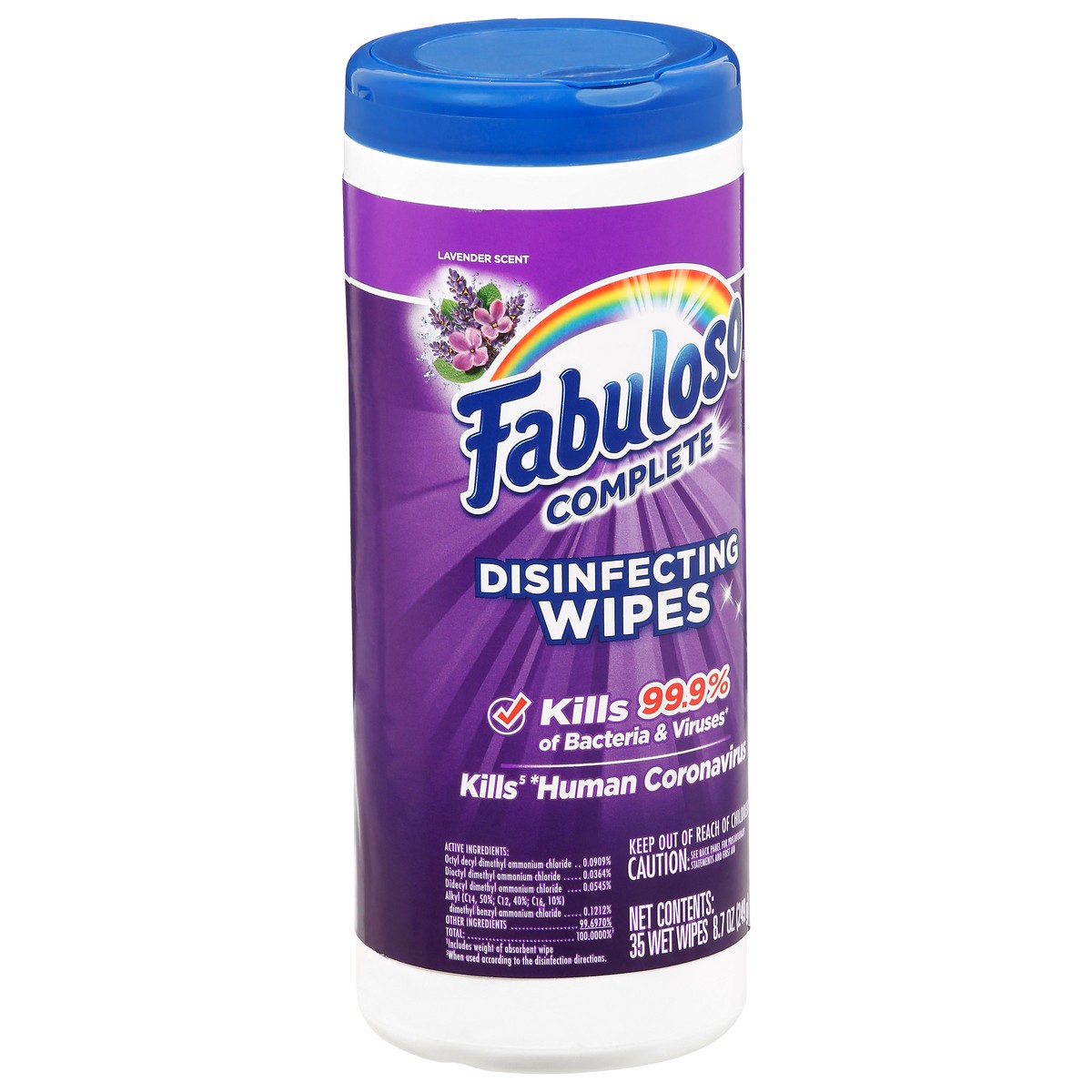 slide 2 of 10, Fabuloso Complete Disinfecting Wipes Lavender (Canister), 35 ct