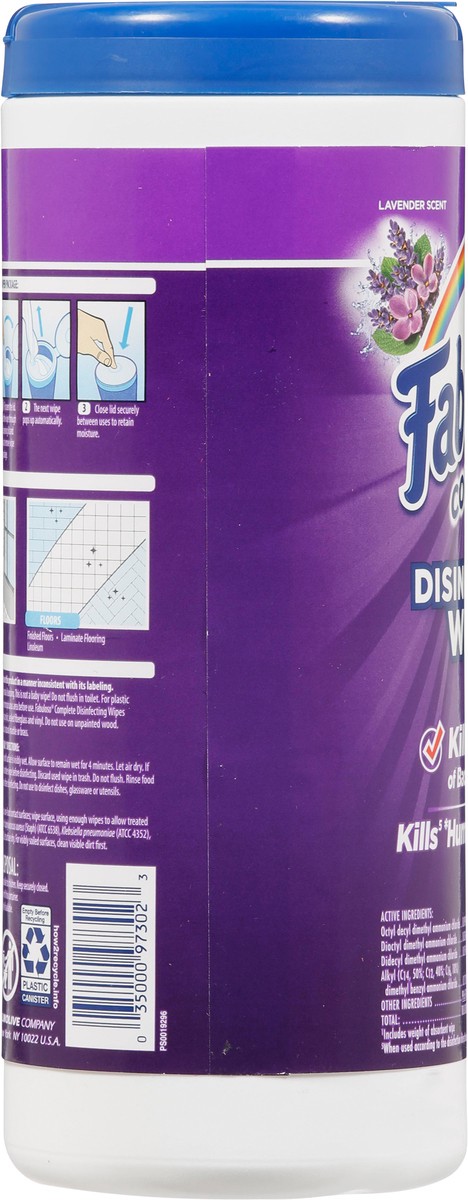 slide 6 of 10, Fabuloso Complete Disinfecting Wipes Lavender (Canister), 35 ct