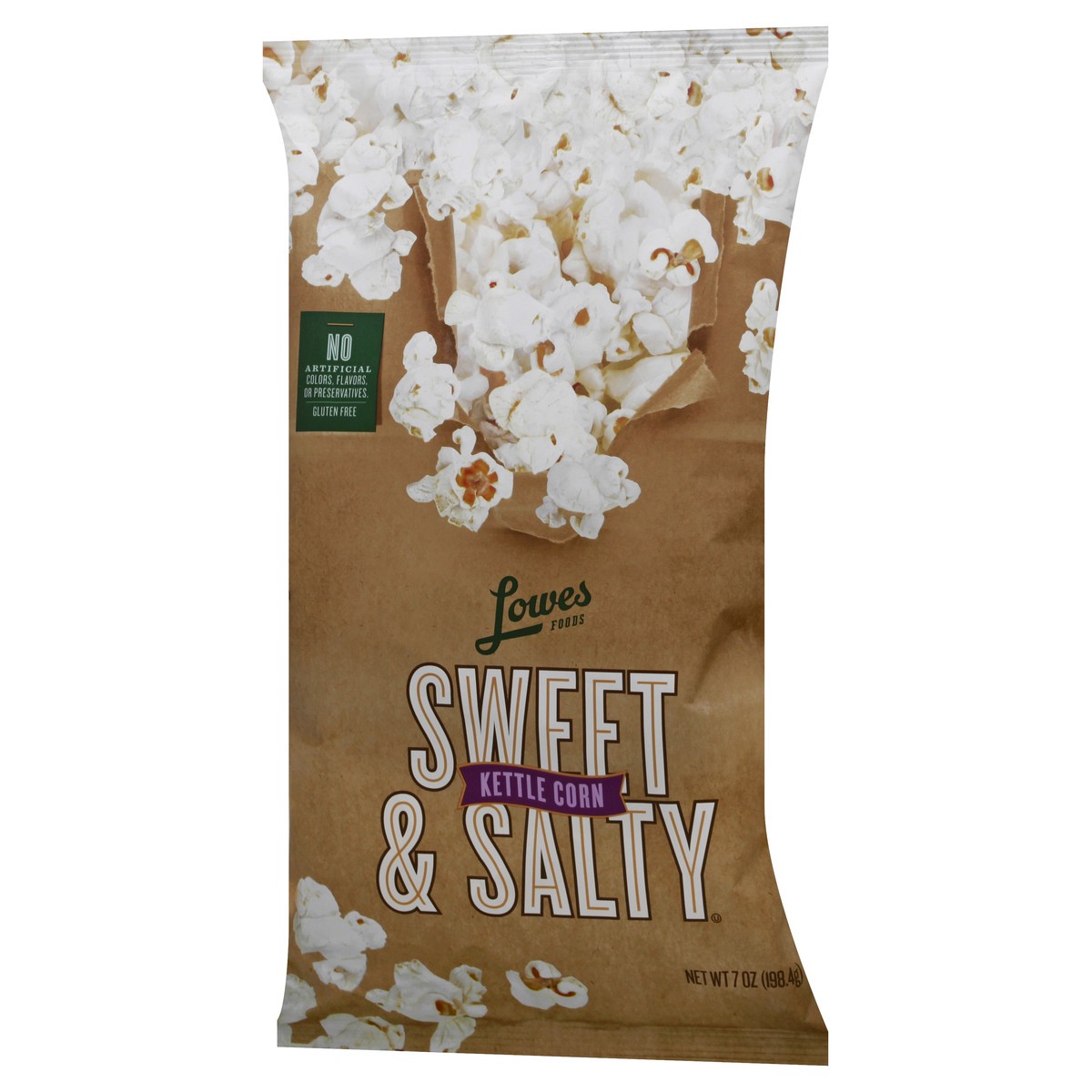 slide 6 of 10, Lowes Foods Sweet & Salty Kettle Cooked Popcorn, 7 oz