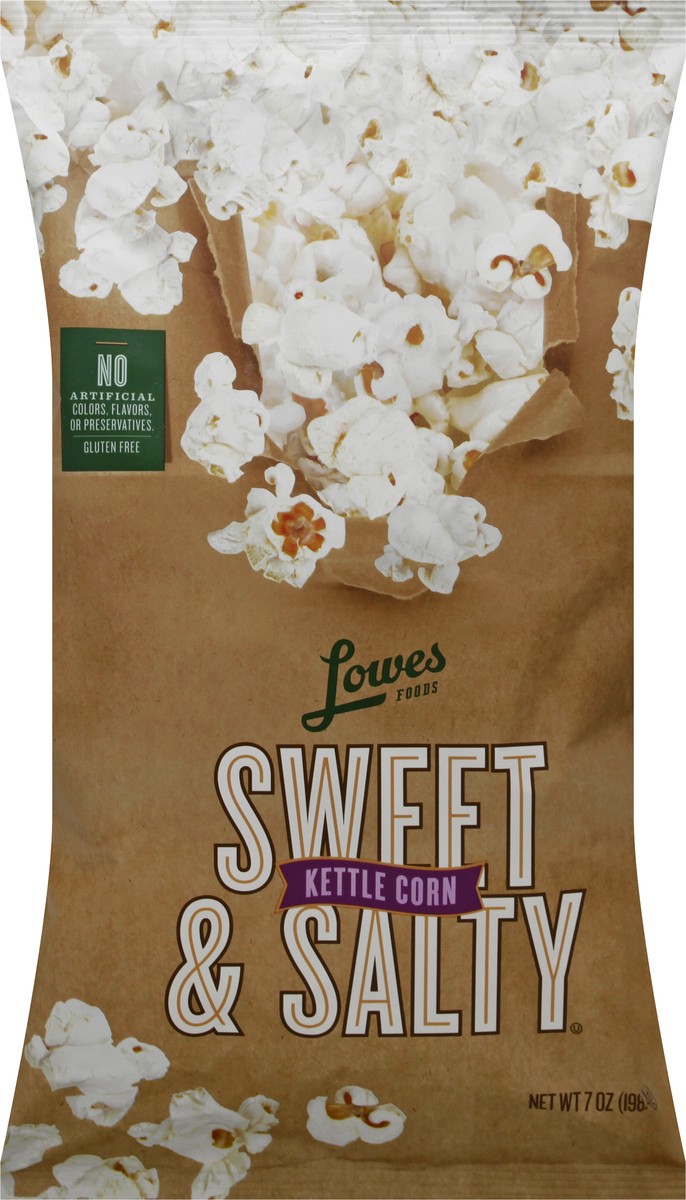 slide 2 of 10, Lowes Foods Sweet & Salty Kettle Cooked Popcorn, 7 oz