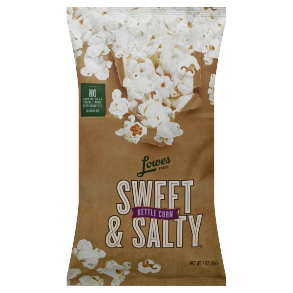 slide 1 of 10, Lowes Foods Sweet & Salty Kettle Cooked Popcorn, 7 oz