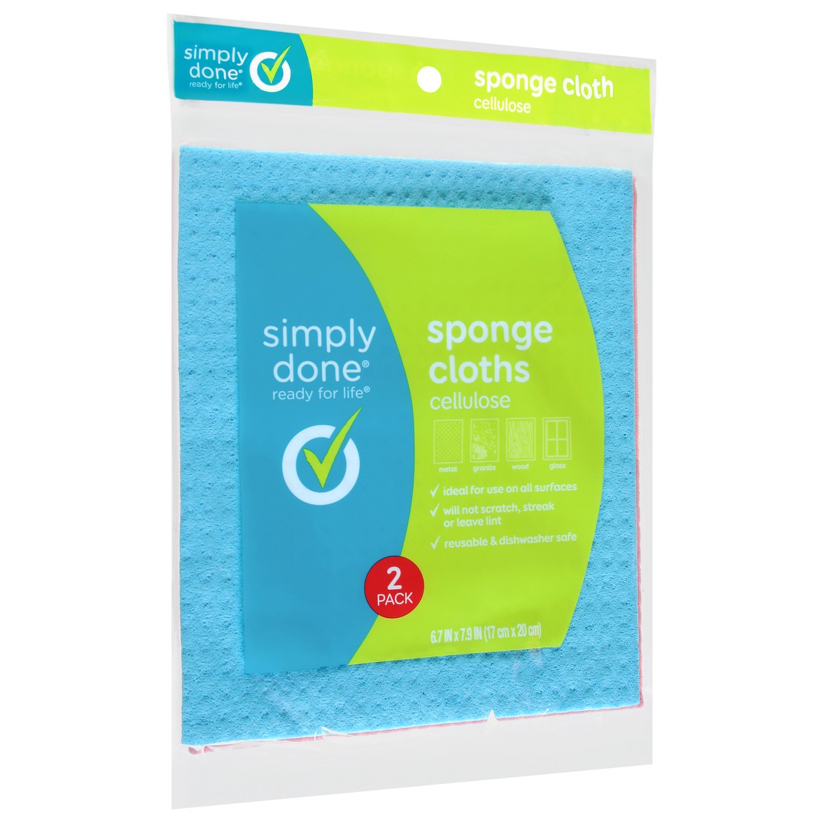 slide 8 of 9, Simply Done Cellulose Sponge Cloths, 2 ct