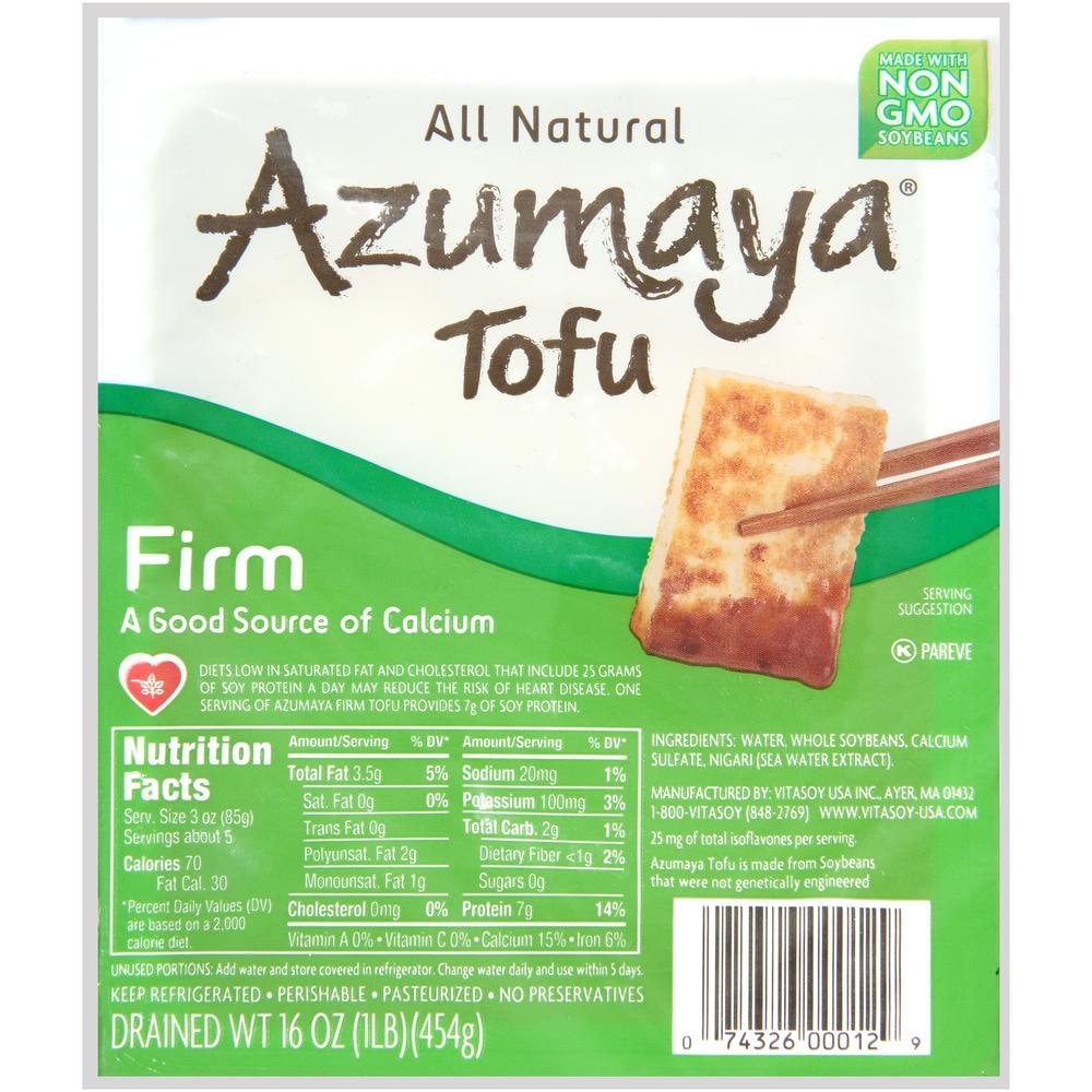 slide 1 of 1, Azumaya All Natural Firm Tofu, 14 oz