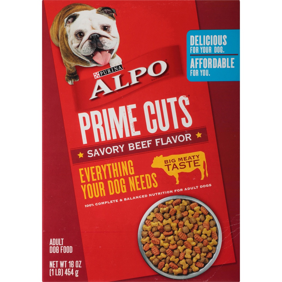 slide 1 of 1, ALPO Prime Cuts Beef Flavor, 16 oz