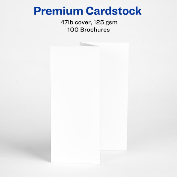 slide 5 of 10, Avery Inkjet Trifold Matte Brochures, Letter Size, White, 100 ct; 8 1/2 in x 11 in