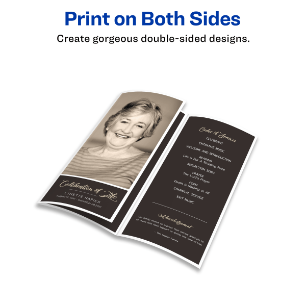 slide 2 of 10, Avery Inkjet Trifold Matte Brochures, Letter Size, White, 100 ct; 8 1/2 in x 11 in