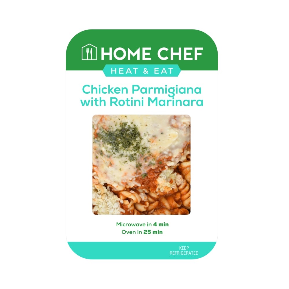 slide 1 of 1, Home Chef Heat & Eat Meal Chicken Parmigiana With Rotini Marinara, 14 oz