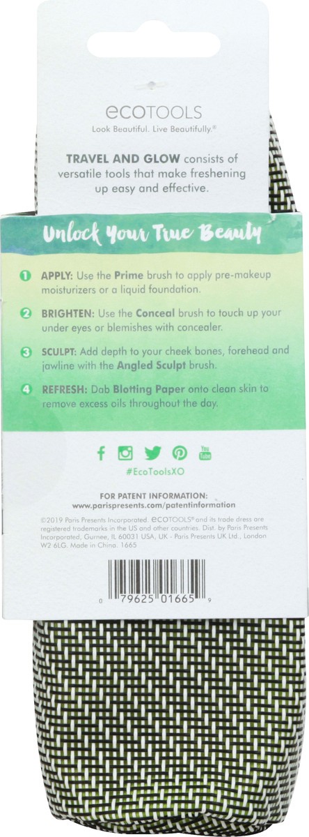 slide 8 of 8, EcoTools Travel And Glow Brush Kit, 1 ct