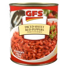 slide 1 of 1, GFS Diced Red Peppers, 102 oz