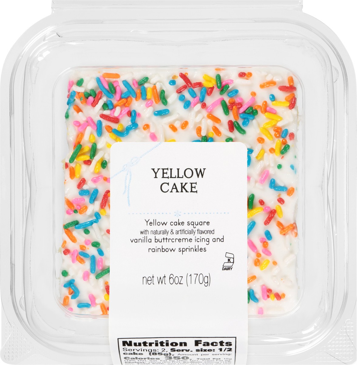slide 7 of 9, Our Specialty Treat Shop™ Yellow Cake With Vanilla Icing Cake Square Naturally &, 6 oz