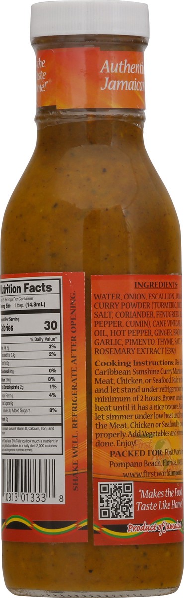 slide 6 of 9, Caribbean Sunshine Curry Complete Marinade - 12 fl oz, 12 fl oz