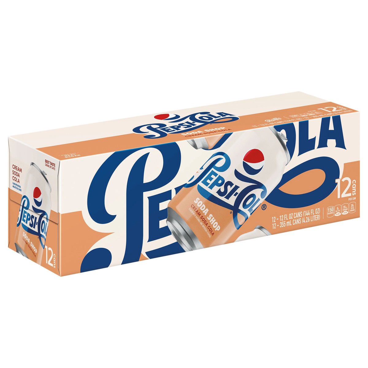 slide 4 of 6, Pepsi Cola, Cream Soda, 12 ct